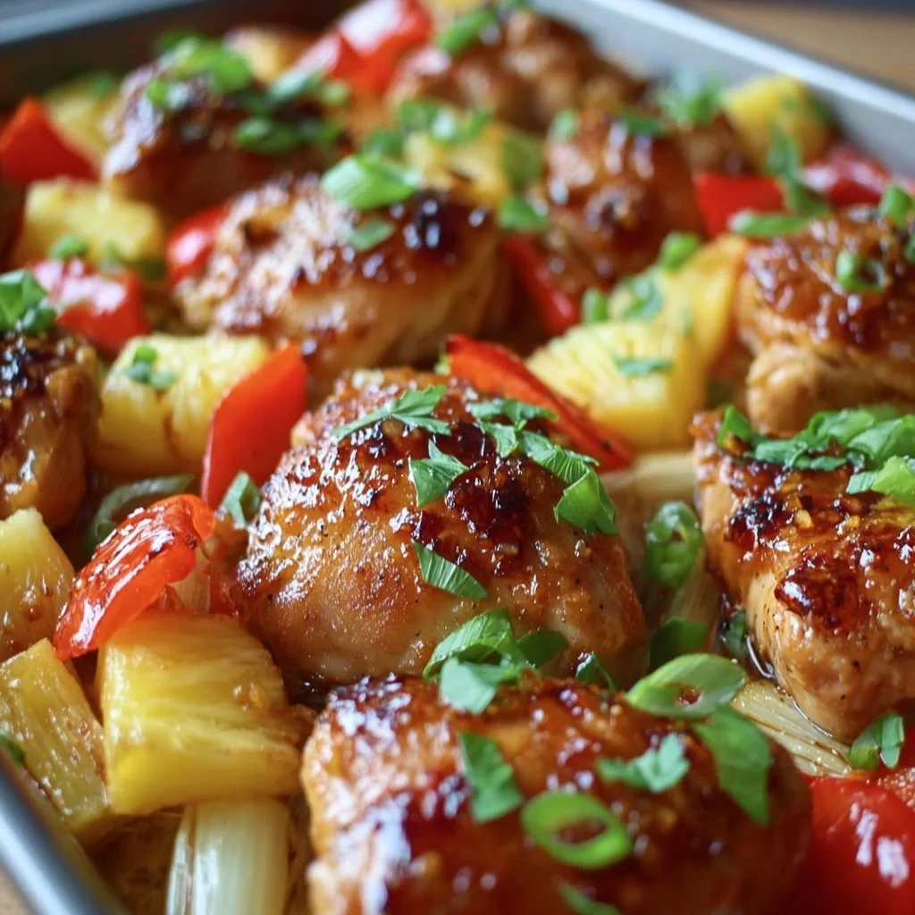 Hawaiian Chicken Sheet Pan