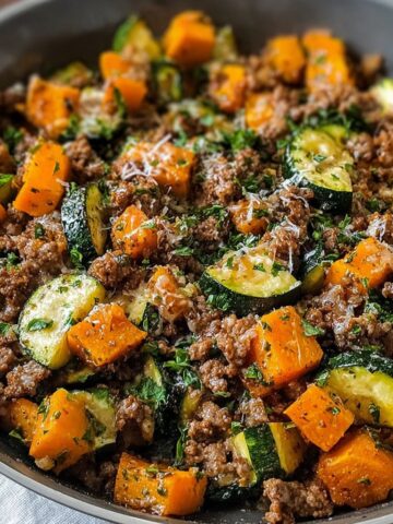 Ground Beef Zucchini Sweet Potato Skillet: My Go-To Cozy Dinner