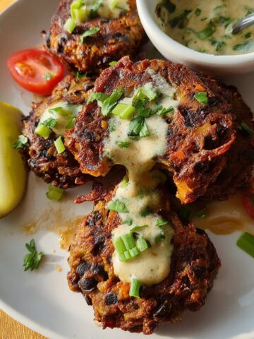 Air Fryer Tahini Black Bean Fritters: My Go-To Snack Fix