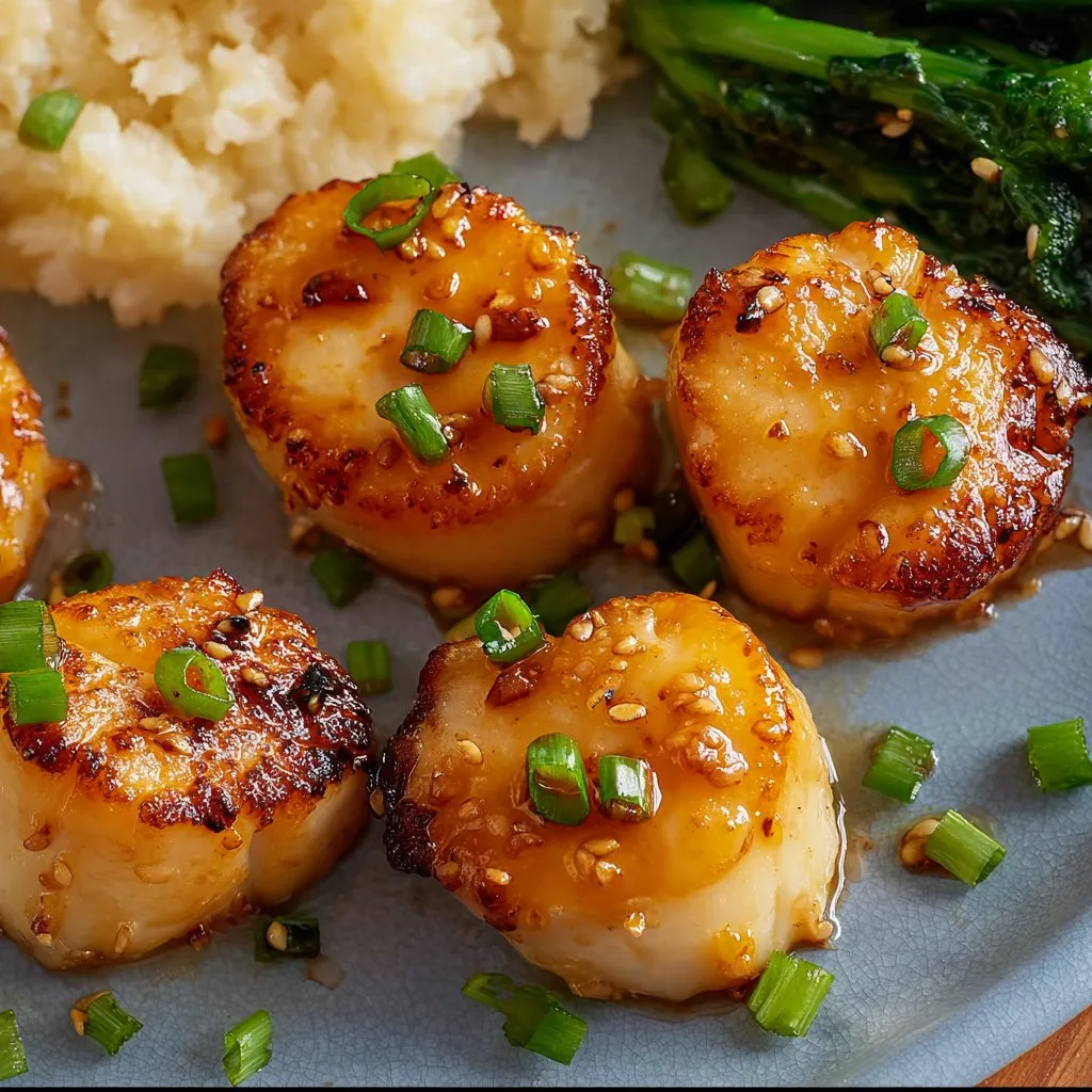Air Fryer Miso-Glazed Scallops