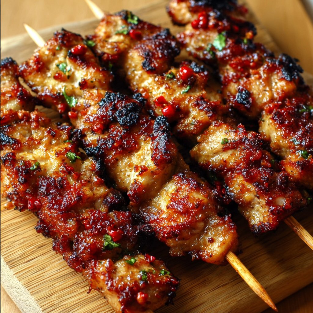 Grilled Thai Coconut Chicken Skewers
