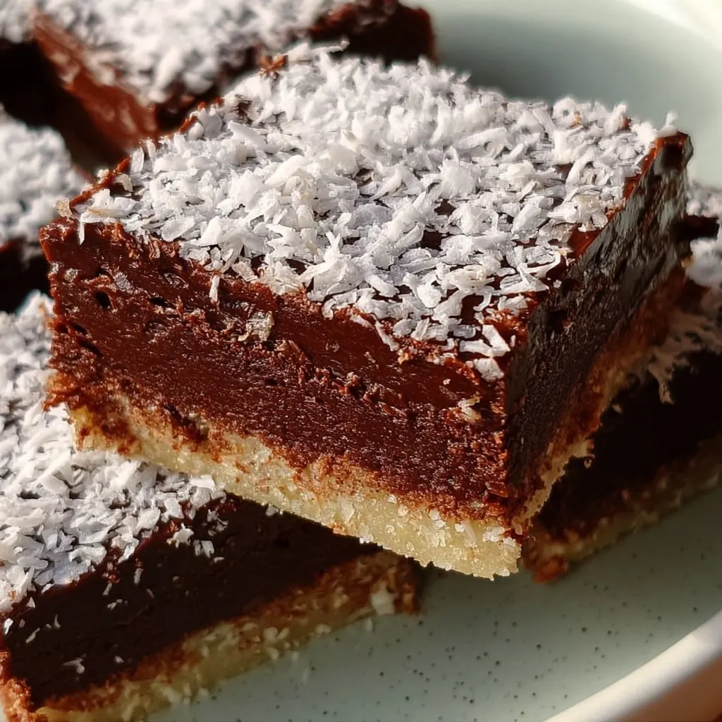Choc coconut slice