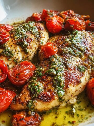 Creamy Pesto Chicken with Roasted Tomatoes: My Go-To Comfort Dinner
