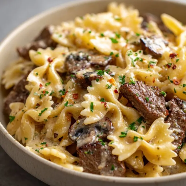 Creamy Beef and Bowtie Pasta: My Favorite Cozy Weeknight Dinner