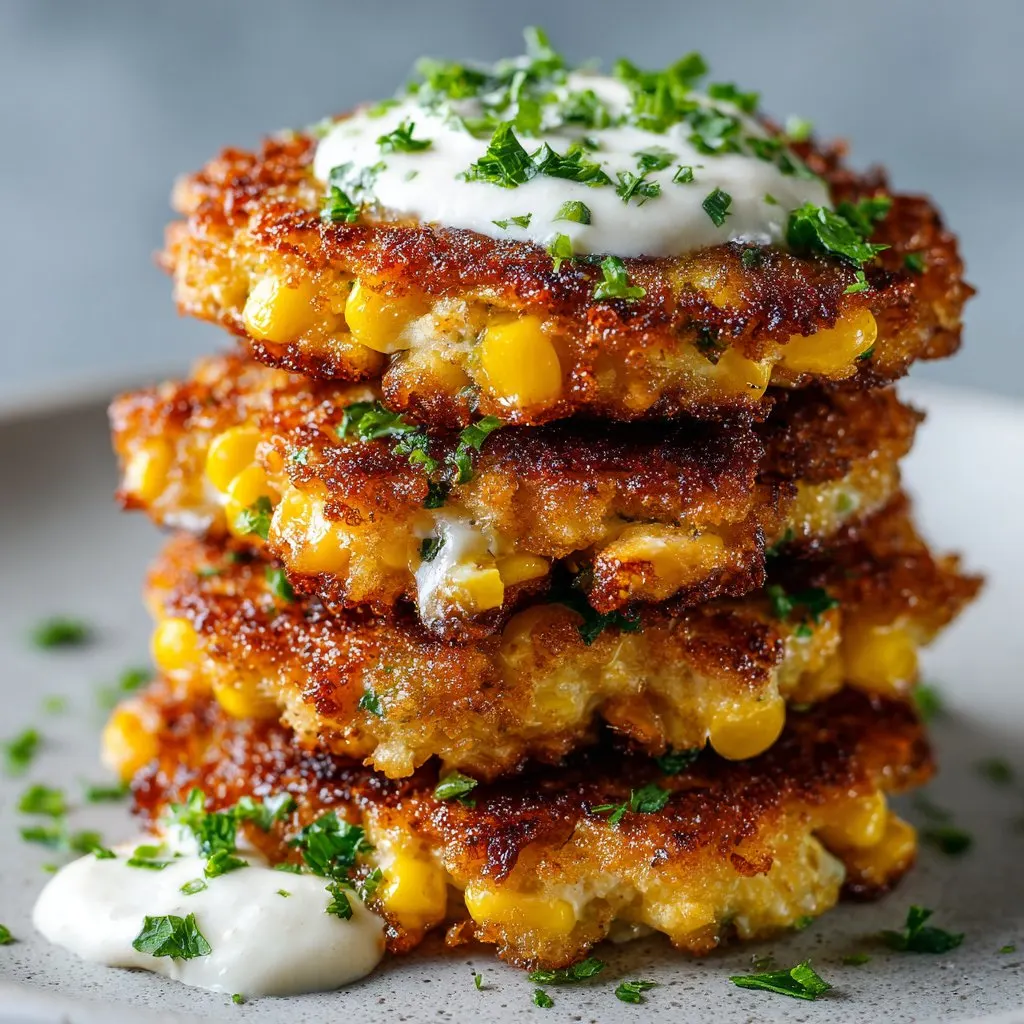 Irresistibly Crispy Cheesy Corn Fritters Recipe