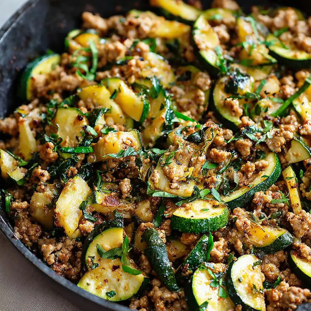 Ground Turkey and Zucchini Skillet