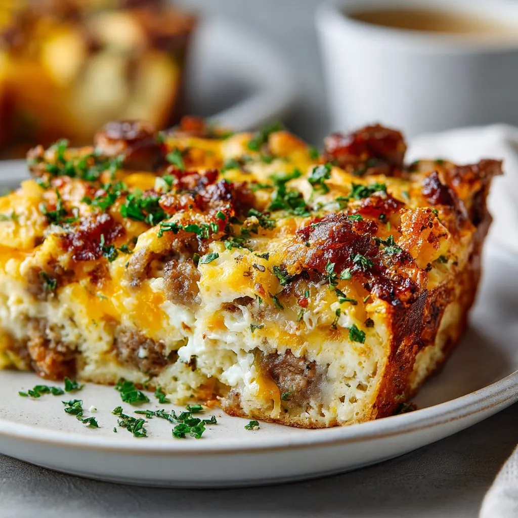 Pancake Sausage Breakfast Casserole