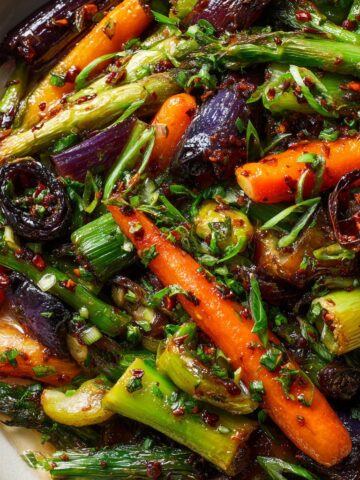 Blistered Vegetables with Scallion Oil: My Go-To Flavor Bomb