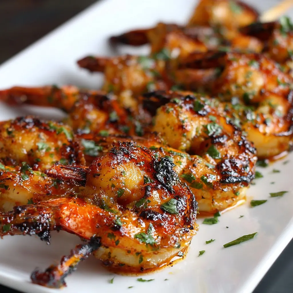 Amazing Spicy Grilled Shrimp Skewers