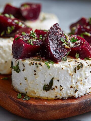 Yogurt Cheese with Roasted Beets & Feta: My Tangy, Colorful Favorite