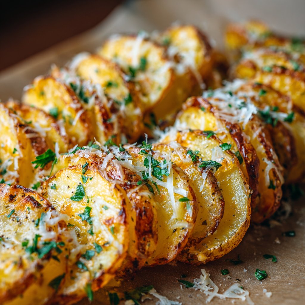 Roasted Potato Slices with Cheese