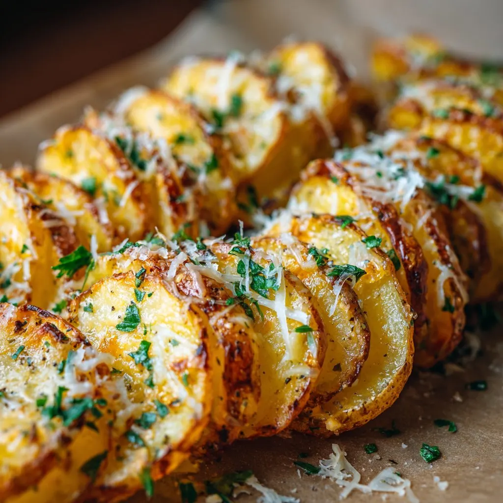 Roasted Potato Slices with Cheese