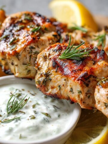 Grilled Lemon Herb Chicken Skewers with Yogurt Dip Recipe Guide