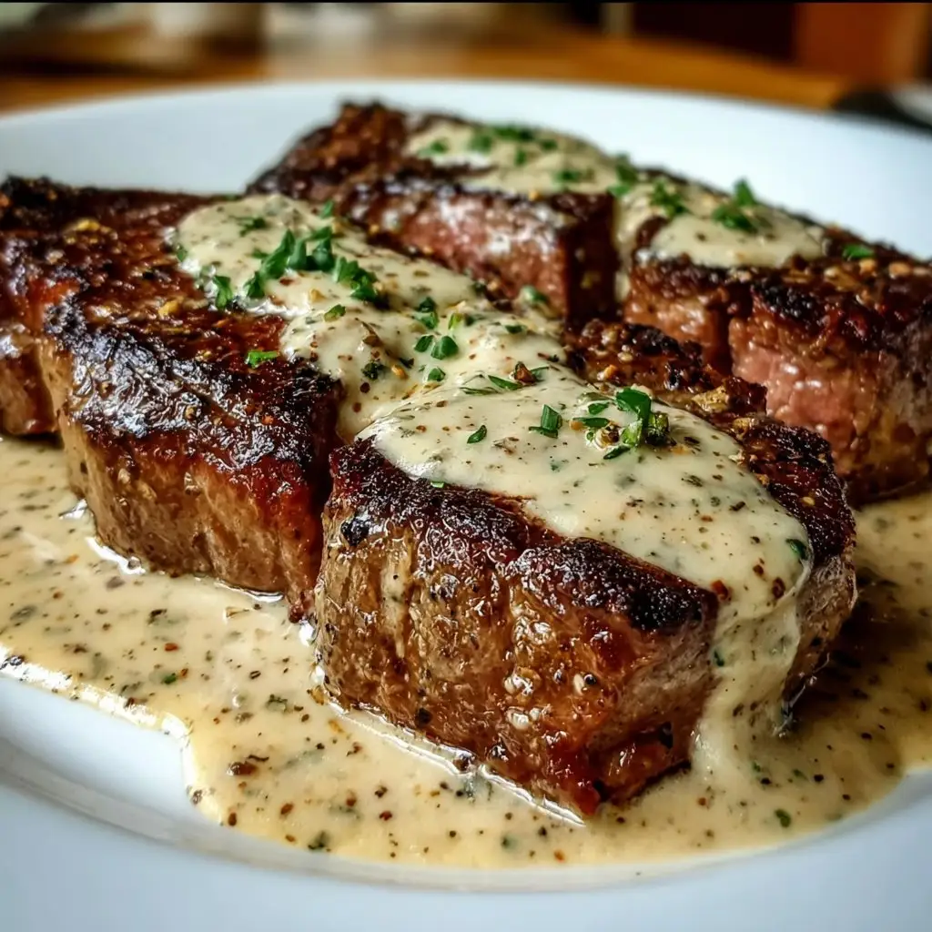 Juicy Steak with Creamy Garlic Sauce: My Go-To Comfort Recipe Juicy Steak with Creamy Garlic Sauce