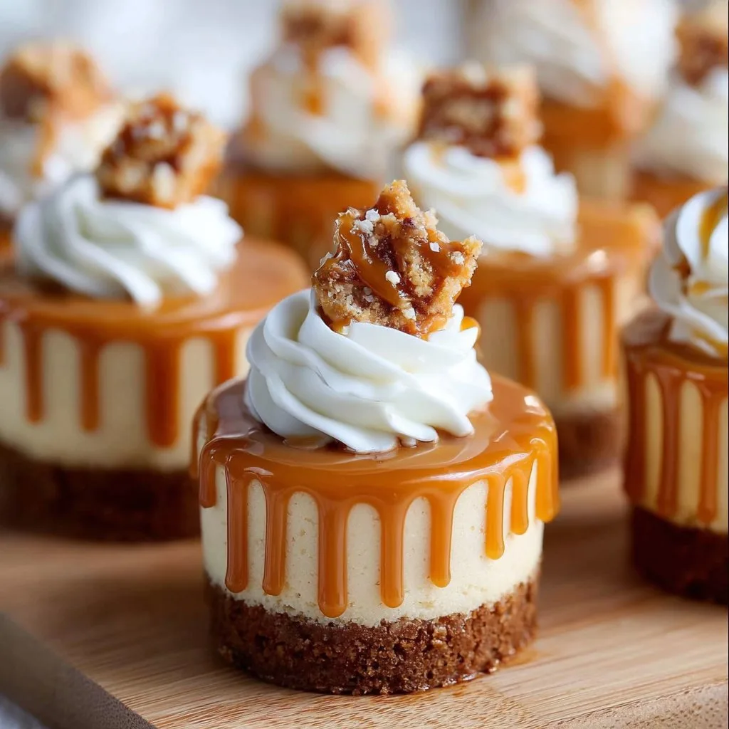 MINI DULCE DE LECHE CHEESECAKES