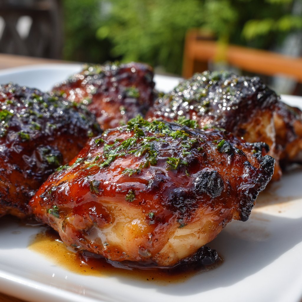 Blueberry‑Molasses BBQ Chicken Thighs