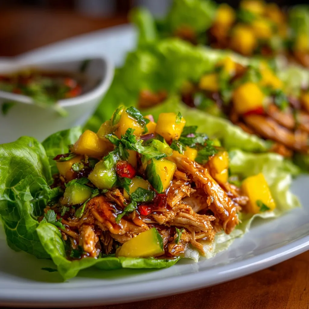 Chicken Mango Lettuce Wraps: My Go-To Fun Fresh Recipe Chicken Mango Lettuce Wraps