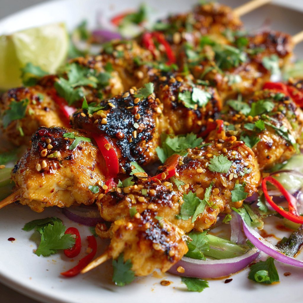 Bang Bang Chicken Skewers