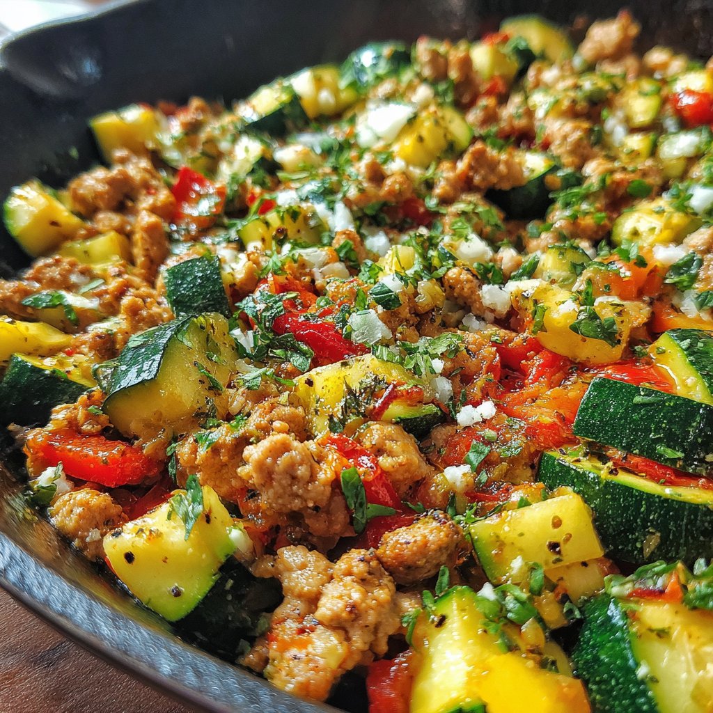 Ground Turkey and Zucchini Skillet: My Go-To Easy Dinner Ground Turkey and Zucchini Skillet