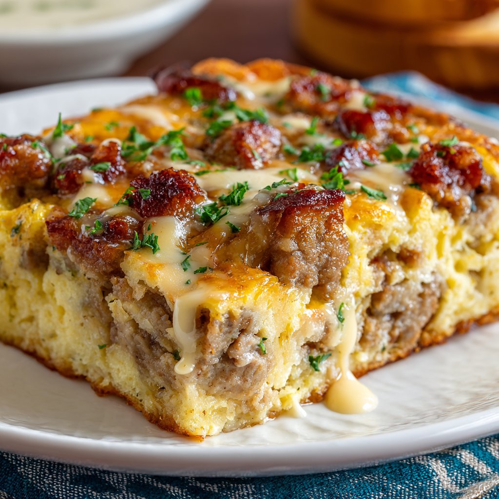 Pancake Sausage Breakfast Casserole