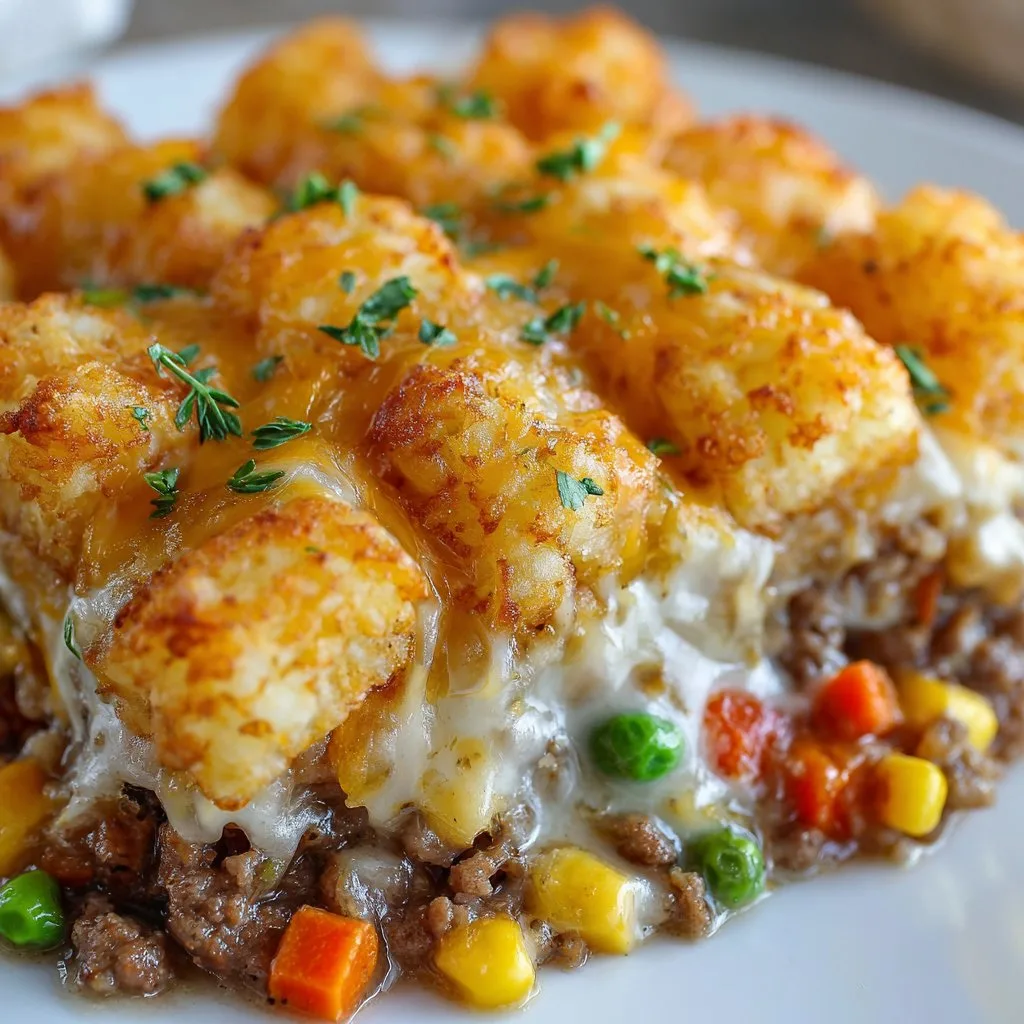 Shepherd’s Pie Tater Tot Casserole: Cozy, Cheesy Comfort Food Shepherd’s Pie Tater Tot Casserole