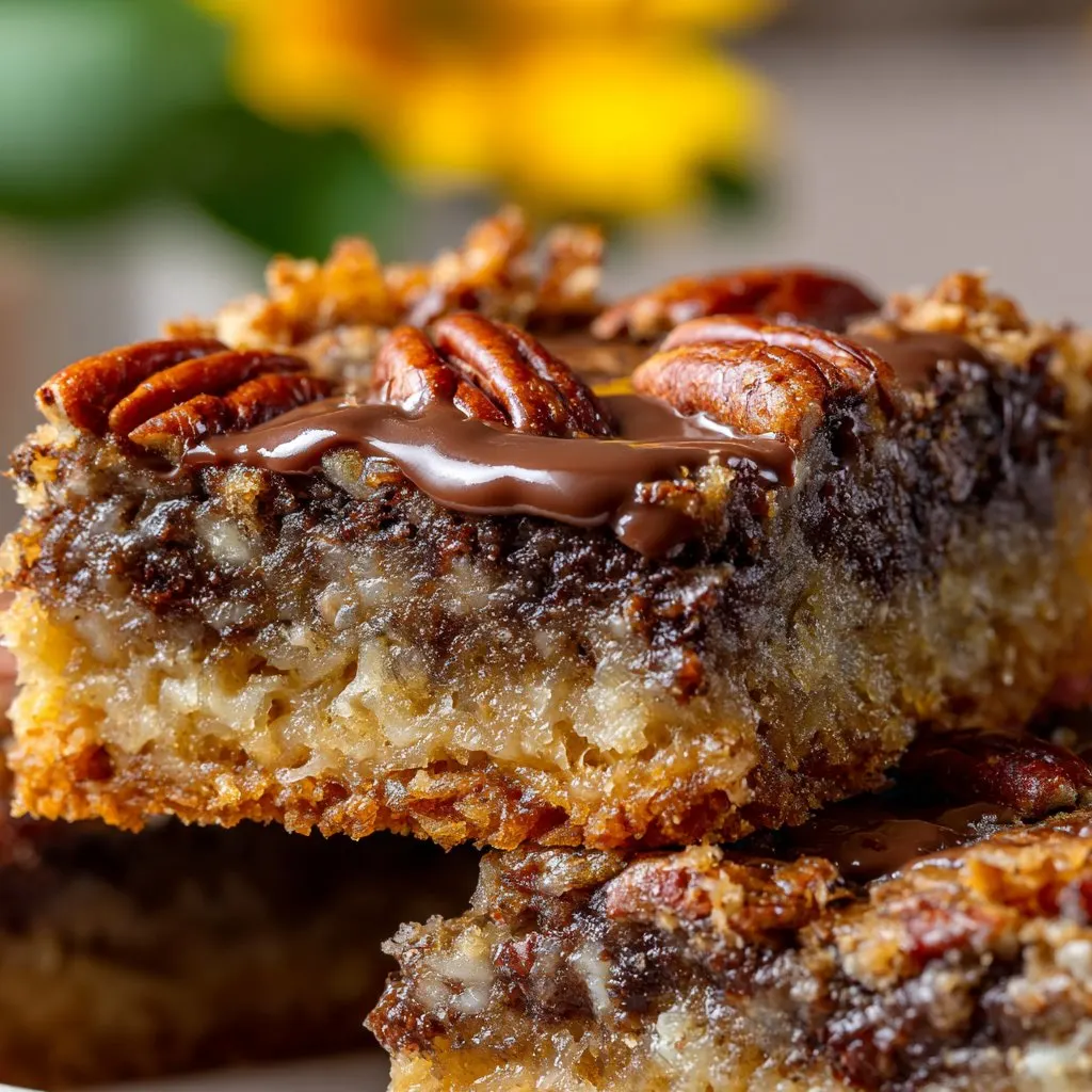 German Chocolate Pecan Pie Bars: My Go-To Dessert Bar Recipe German Chocolate Pecan Pie Bars