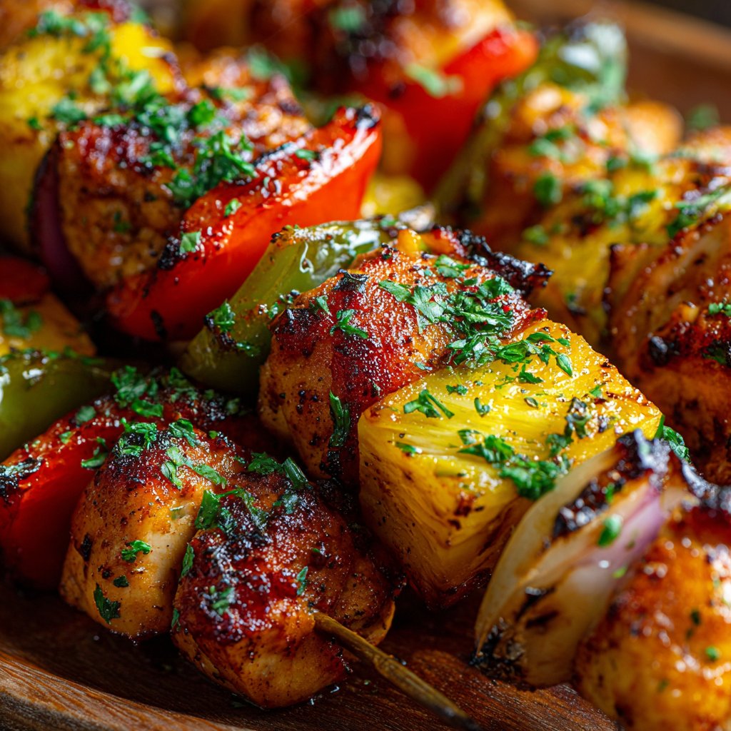 Hawaiian Chicken Kabobs with Pineapple: A Sweet-Grilled Favorite Hawaiian Chicken Kabobs with Pineapple