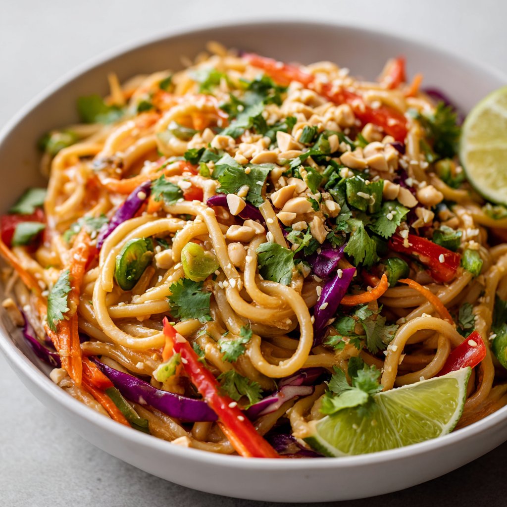 Spicy Thai Peanut Noodle Salad: My Go-to Zingy Dinner Fix Spicy Thai Peanut Noodle Salad