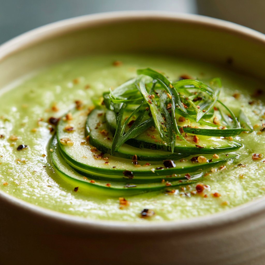 Chilled Avocado Cucumber Soup: My Go-To Summer Cooler Chilled Avocado Cucumber Soup