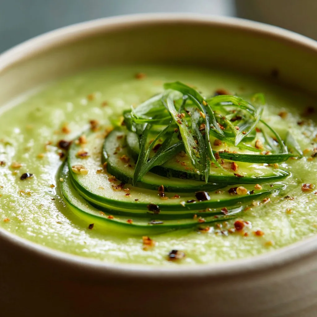 Chilled Avocado Cucumber Soup