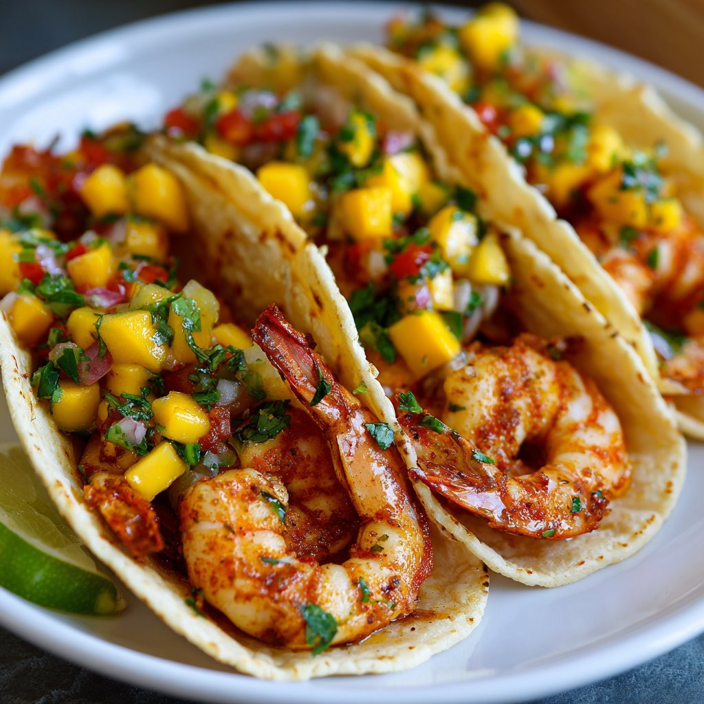 Shrimp Tacos with Mango Salsa: My Go-To Zingy Weeknight Dinner Shrimp Tacos with Mango Salsa