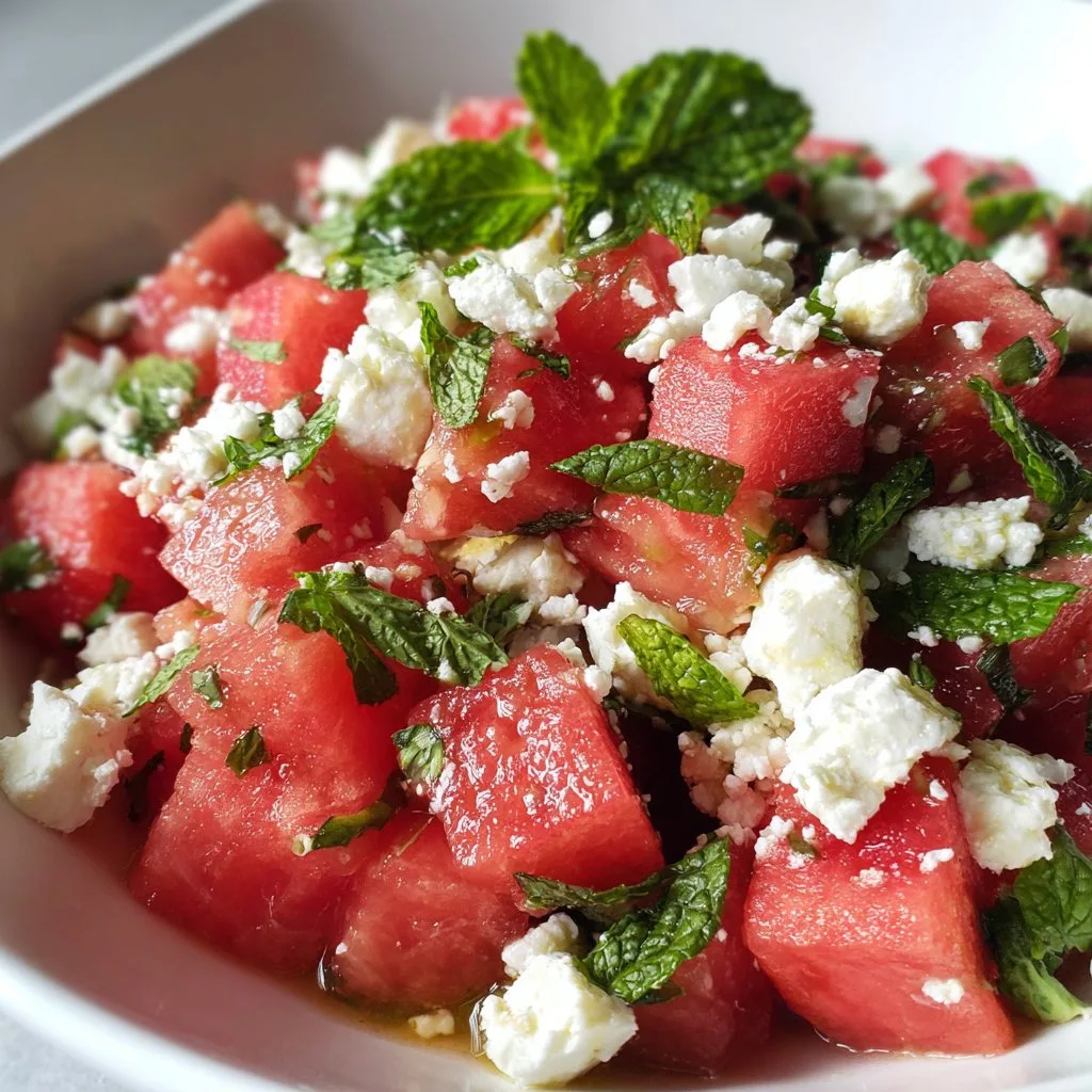 Watermelon Feta Mint Salad: My Go-To Summer Side Story Watermelon Feta Mint Salad