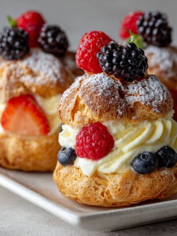 Lemon Cream Puffs with Fresh Berries: A Tangy, Dreamy Treat
