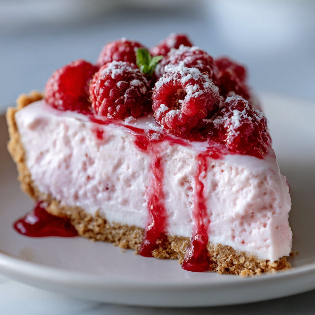 Frozen Raspberry Yogurt Pie