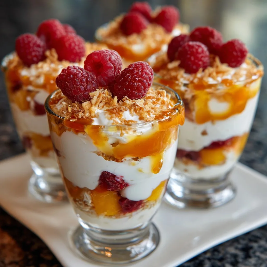 Peach Melba Parfaits