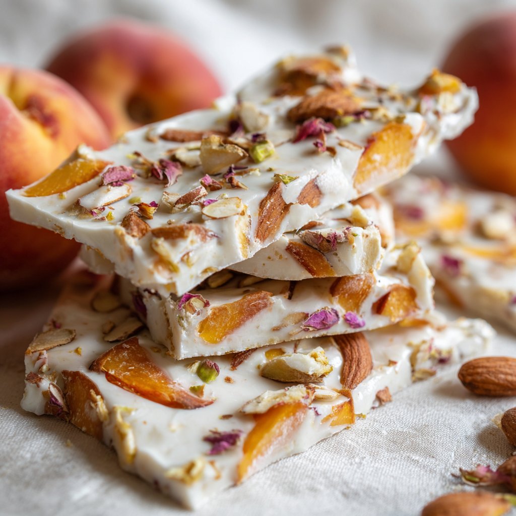 Peach Yogurt Freezer Bark