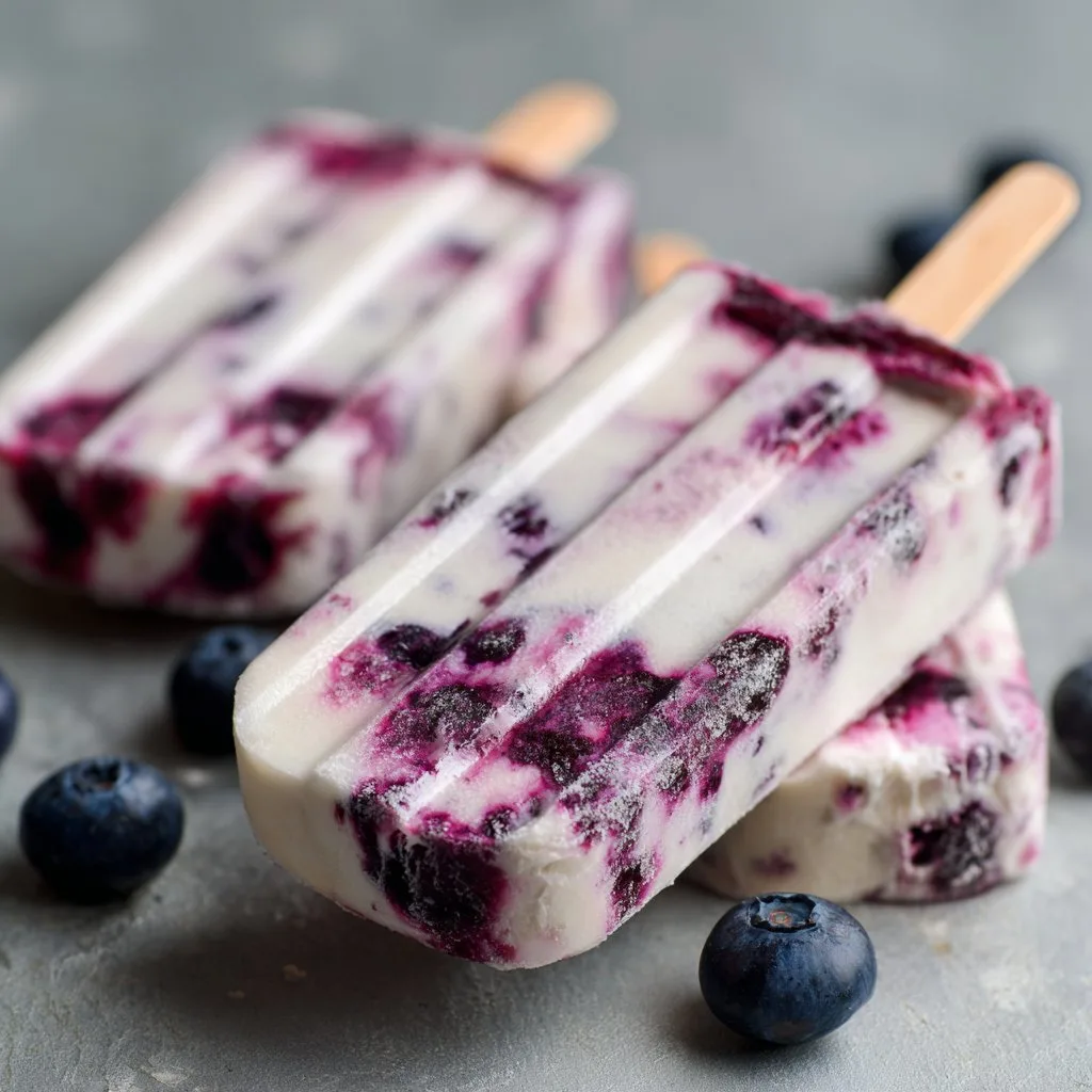 Blueberry Greek Yogurt Pops