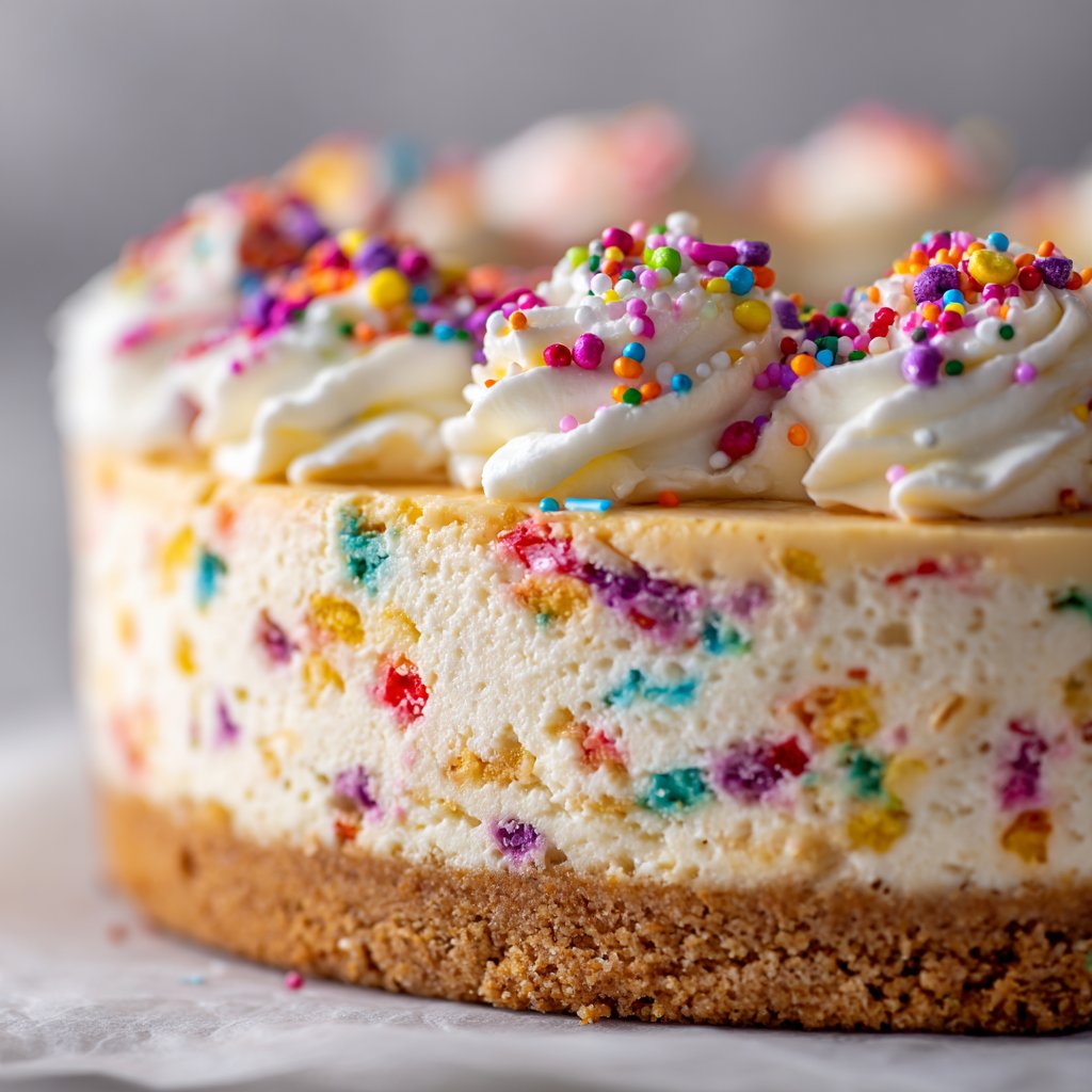 No-Bake Funfetti Cheesecake