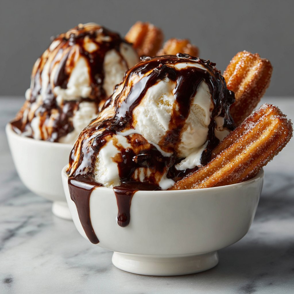 Churro Ice Cream Bowls