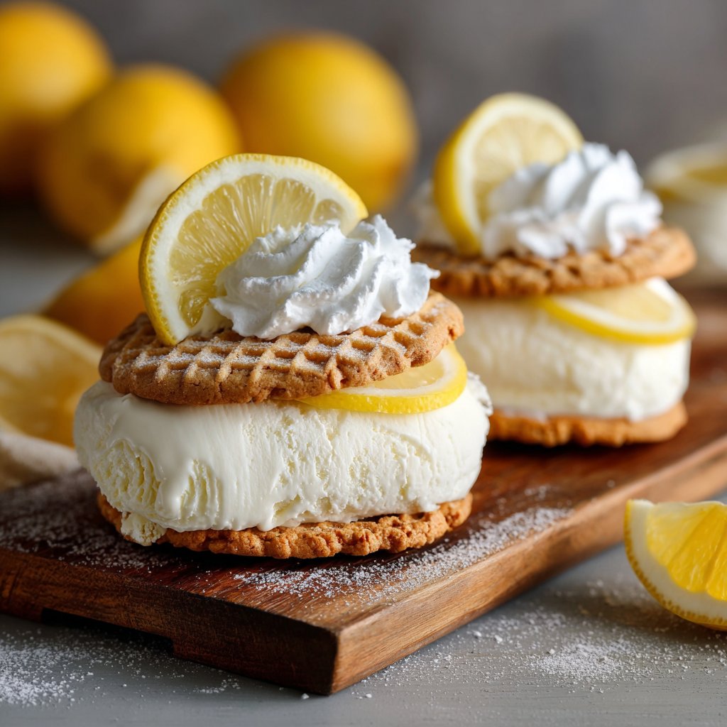 Lemon Ice Cream Sandwiches