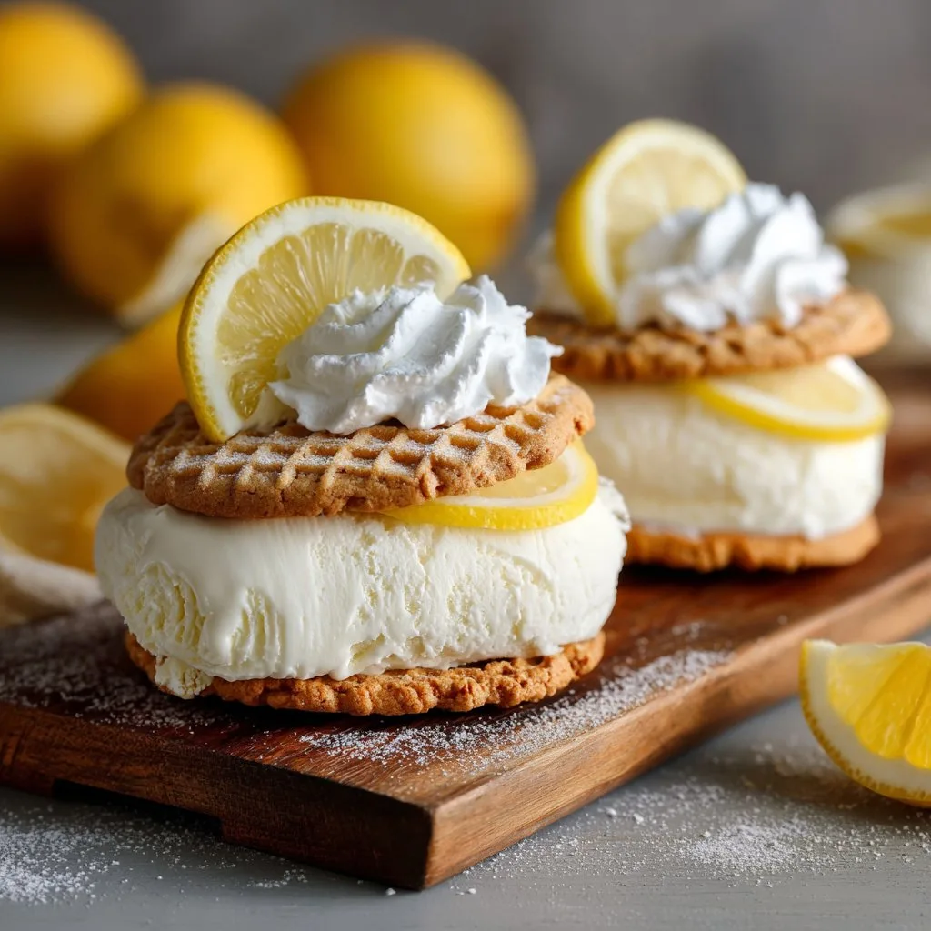 Lemon Ice Cream Sandwiches