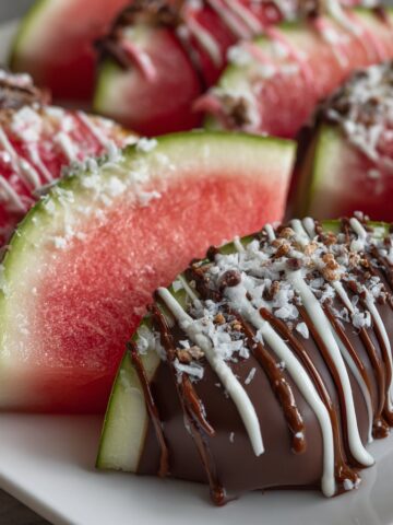 Chocolate Dipped Watermelon Slices: My Sunny Day Treat