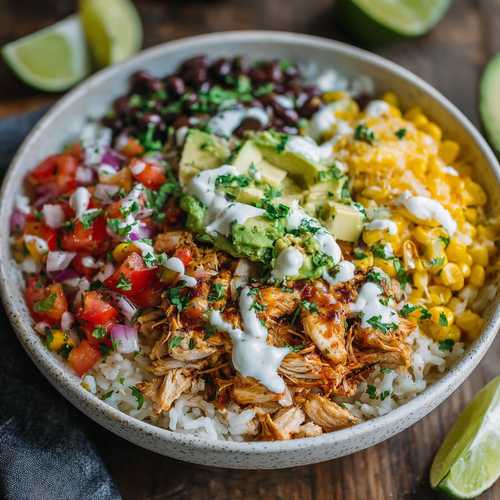 Meal Prep Chicken Burrito Bowls for Overwhelmed Moms