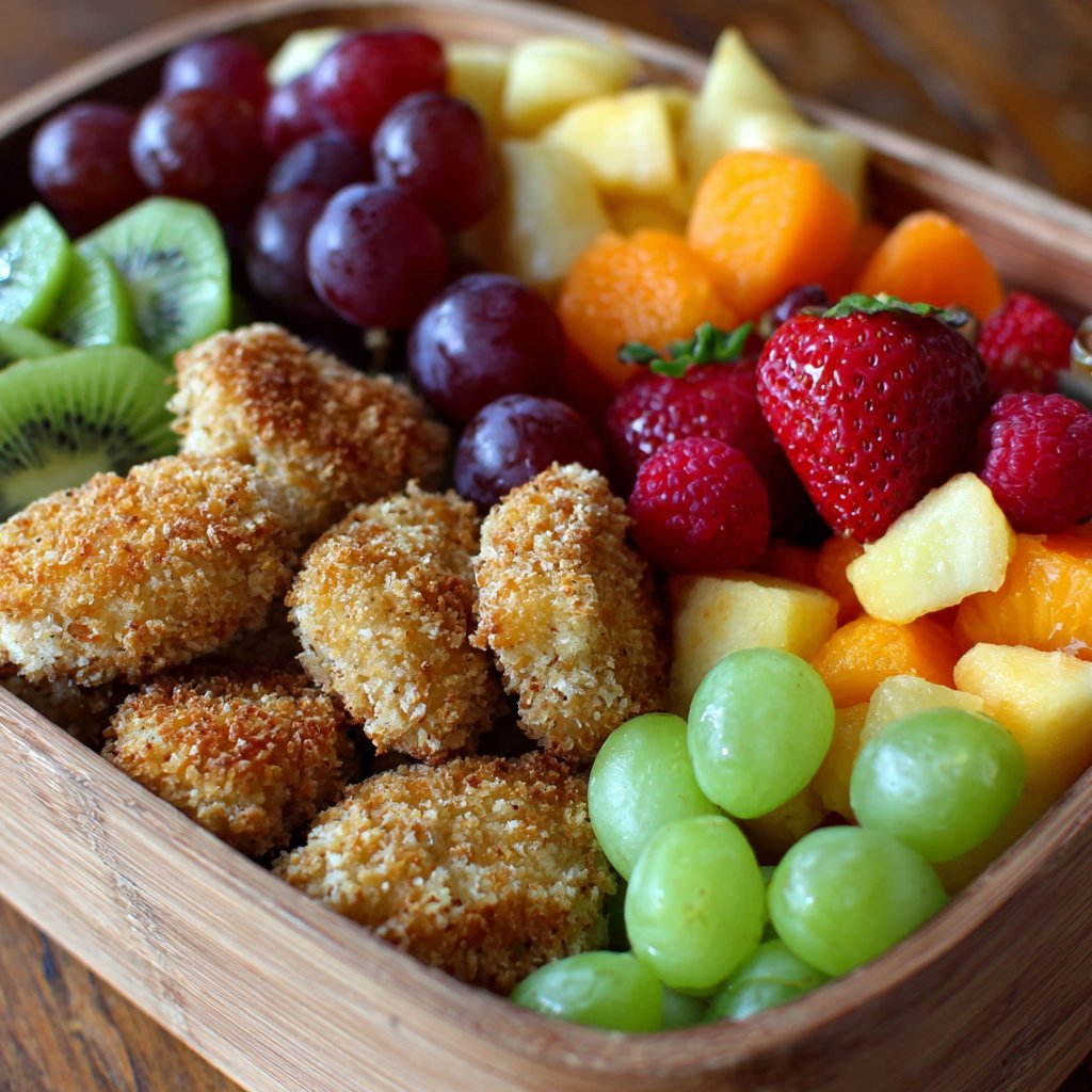 DIY Bento Box: Chicken Nuggets & Fruit Kabobs for School Lunches