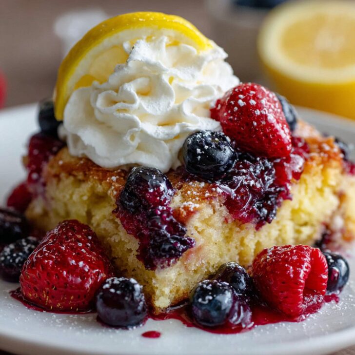 Lemon Berry Dump Cake: My Go-To Easy Dessert (with Tang!)