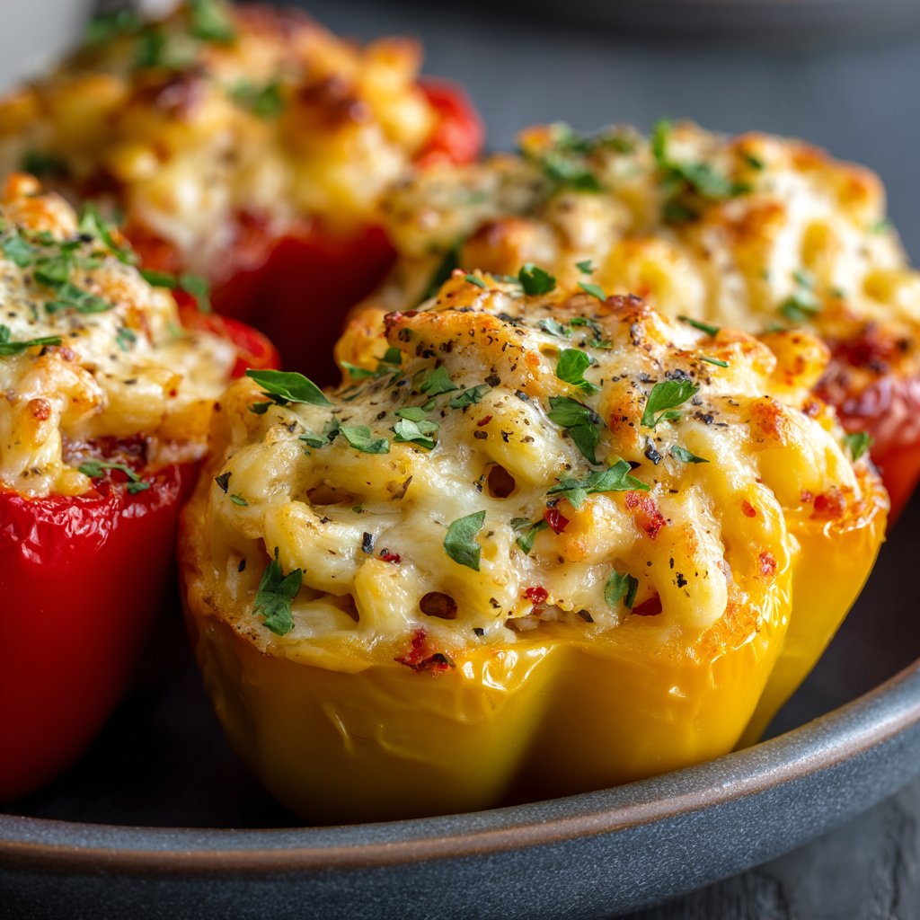 Mac and Cheese Stuffed Peppers