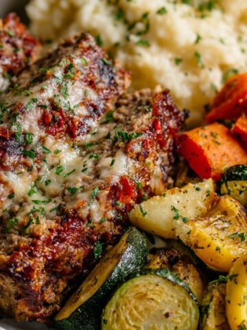 Garlic Parmesan Meatloaf with Roasted Veggies: My Cozy Go-To Dinner