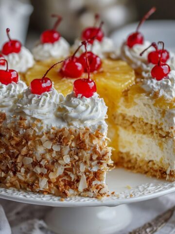 No-Bake Coconut Cloud Cake with Pineapple