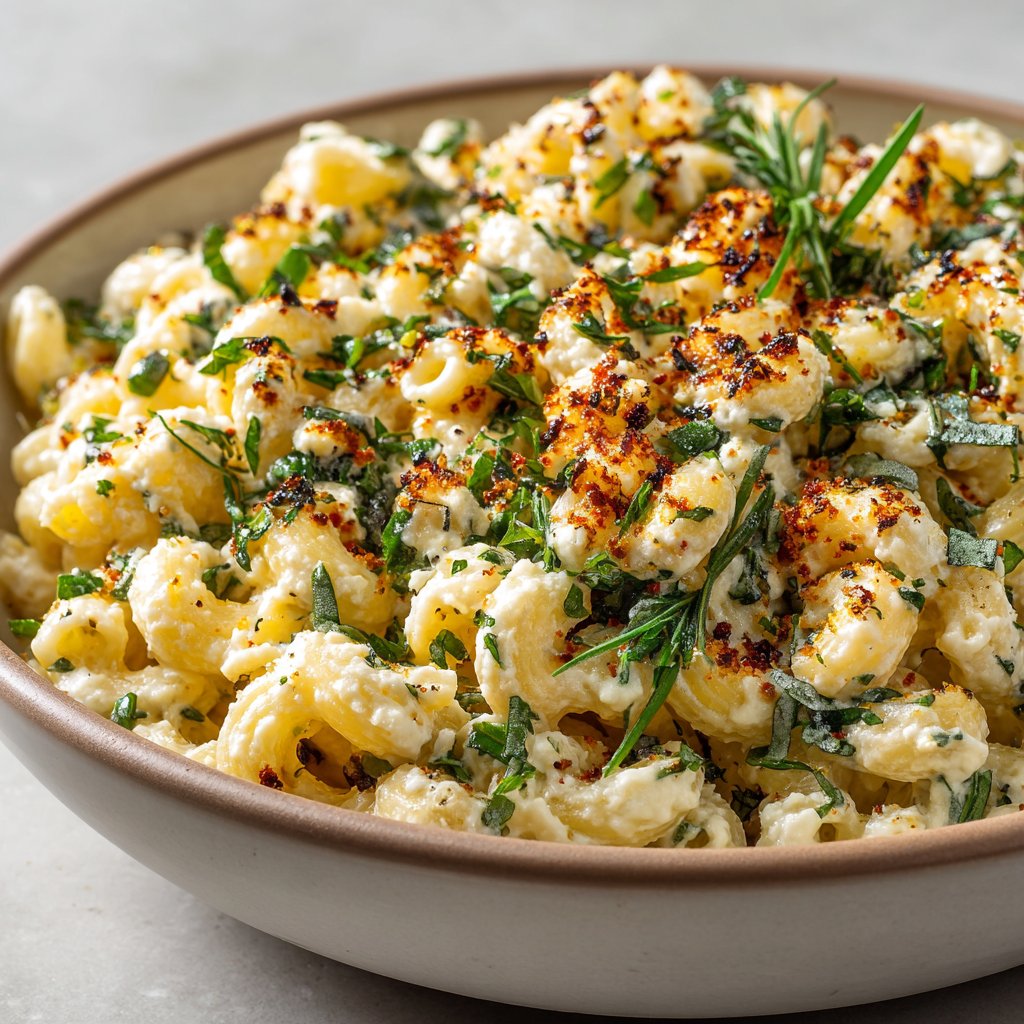 Creamy Ricotta Pasta with Fresh Herbs and Garlic