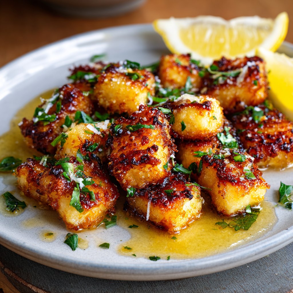 Crispy Halloumi Bites with Honey Lemon Drizzle